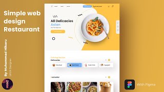 Full web design food restaurant | Figma | Speed Art #10