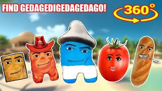 Gegagedigedagedago All Types and NEW Finding Challenge in ANCIENT PLACE 360º VR Video