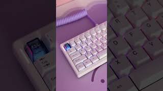 cute keyboard unboxing and asmr 🩷 this is the cidoo qk61 #unboxing #keyboard #kawaii #keebs