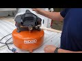 How To Set Up Ridgid 6 Gallon Pancake Portable Air Compressor