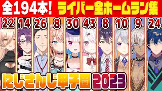 【全195本】にじさんじ甲子園2023、ライバー選手監督別ホームラン集(自動HR込み)【#にじ甲2023/#にじさんじ甲子園/にじさんじ切り抜き/栄冠ナイン】