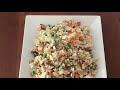 chinese fried rice with roasted pork 叉烧炒饭