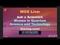 Ask a Scientist: Women in Quantum Science and Technology (11/9/2020)