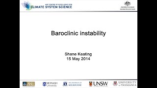 Baroclinic instability (Shane Keating)