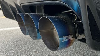 Invidia R400 Exhaust replacing AWE Touring Comparison on the 2023 Honda Civic Type R FL5