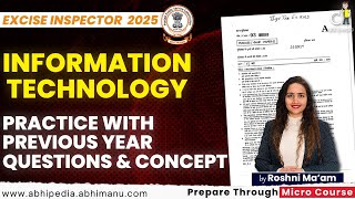 PSSSB 2025 | Excise Inspector | Information Technology | PYQ MCQ Practice | Micro course | abhipedia