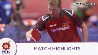 2016 World Championships Highlights: Werner Schlager vs Ho Kwan Kit