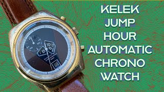 Kelek Jump Hour Automatic Chrono, Tenor Dorly 1369 Watch Movement, Dubois Depraz Chrono Module