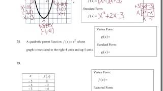 2015 Algebra Exam Review - Unit 4 Topic 2 - Questions 19-37