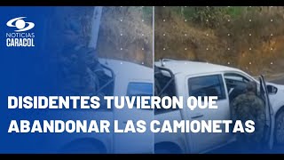 Disidencias de las FARC recorrieron Caldono en camionetas antes de enfrentarse al Ejército