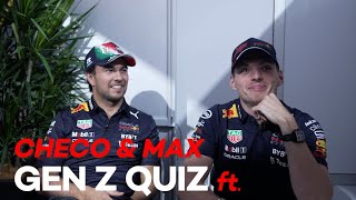 F1 drivers Max Verstappen and Sergio Pérez take the Gen Z quiz