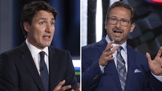 Tense exchange between Trudeau, Blanchet at French-language debate