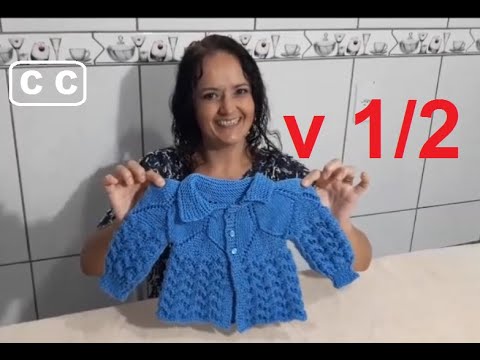 Casaquinho De Bebe Em Trico