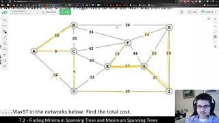 [Math 3003] Using Kruskal's Algorithm to Find a Minimum Spanning Tree (example 2)