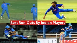 Top 10 Best Run Outs By Indian Players |MS Dhoni ,Raina, Yuvaraj, Jadeja & Rohit, in Cricket History