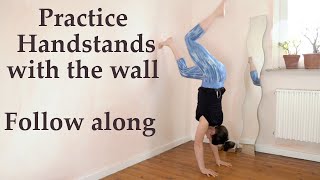 Daily handstand practice using the wall | Moving the legs and shapes