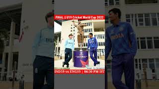 U19 world cup final 2022 || ind u19 vs eng u19 live