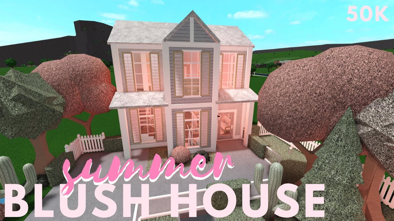 Bloxburg: Summer Blush House || Speed Build - YouTube