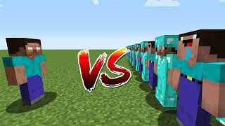 Minecraft Battle: NOOB vs PRO: HEROBRINE VS 10000 NOOB AND PRO CHALLENGE / Animation