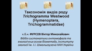 ПРОБЛЕМЫ ТАКСОНОМИИ ВИДОВ РОДА ТРИХОГРАММА КАК АГЕНТА БИОМЕТОДА ЗАЩИТЫ РАСТЕНИЙ В УКРАИНЕ