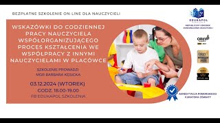 Wskazówki do codziennej pracy nauczyciela współorganizującego proces kształcenia