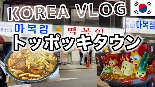 【韓国VLOG】トッポッキタウンに行ってみた/I went to tteokbokki town #韓国おさんぽtv  #トッポッキ #떡볶이