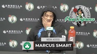Marcus Smart on Derrick White: Our Defense Will Make Things Hard on Teams | Celtics Postgame