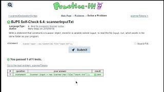 Java Practice It || 6.4 scannerInputTxt || file processing, scanner, syntax