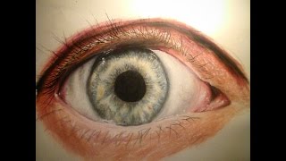 How To Draw a Photorealistic, Hyperrealistic or Realistic Eye in Coloured Pencil
