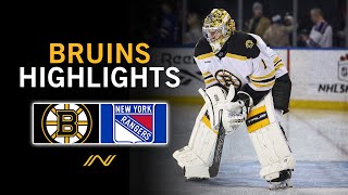 Bruins Highlights: Boston, New York Battle at Madison Square Garden