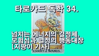 타로카드 독학 34. 지팡이(완즈) 기사. 넘치는 에너지의 결정체, 모험심과 열정의 행동대장 WANDS KNIGHT