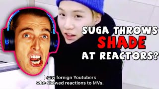 😂 SUGA THROWS SHADE AT REACTORS?! 😂 Comedian Reacts to yoongi being iconic on vlive