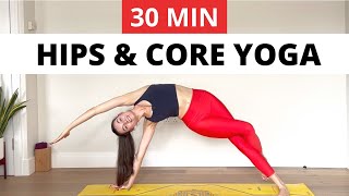 30min Strong Hips \u0026 Core Yoga Flow | Eagle Pose Vinyasa