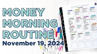 Money Morning Routine | Paycheck Budget Prep + Vacation Planning