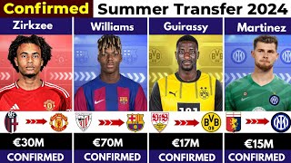 🚨 ALL CONFIRMED TRANSFER SUMMER 2024, ⏳️ Williams to Barcelona 🤯, Zirkzee to United 🔥, Guirassy ✅️