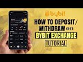 How to DEPOSIT or WITHDRAW on ByBit Mobile Exchange | Bitcoin App Tutorial