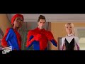 Into The Spiderverse Fighting at Aun't May's House (MOVIE SCENE)  With Captions
