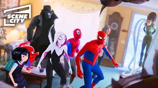 Into The Spiderverse: Fighting at Aun't May's House (MOVIE SCENE) | With Captions
