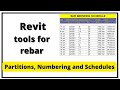Revit structure | Rebar Partitions Numbering and Schedules