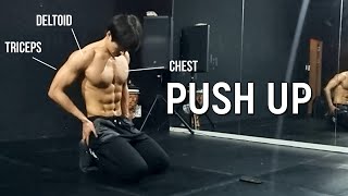 Realistic home pushup routine (15x5)