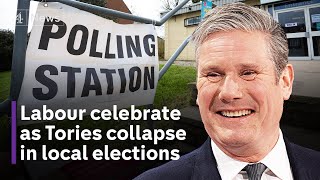 Local elections: Labour celebrates as Conservative losses mount