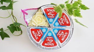 【ソープカービング 教室】雪印メグミルク６Pチーズに薔薇を彫ってみた