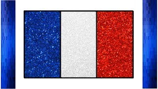 Drawing France Flag Glitter Color | French Flag Draw Glitter Color for Kids | Little Channel | Art