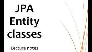 JPA Entity Classes