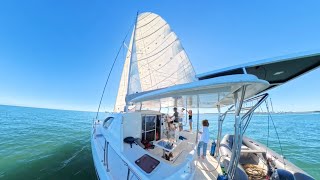 Sailing a leopard 38 catamaran out of Cape Canaveral for my first time.