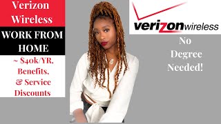 Verizon Remote Work from Home Jobs - Up to 40k/year + Benefits / Day 18 of 20 WFH Jobs