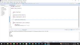 Eclipse IDE Session 6 Constructor chain
