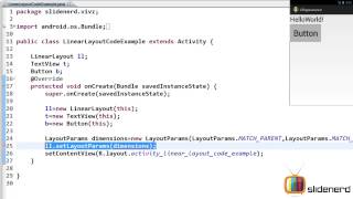 Lession 36 Android Linear Layout Using Java Code Part 2 Android User Interface Tutorial HD 1080p HD