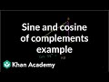 Sine and cosine of complements example | Basic trigonometry | Trigonometry | Khan Academy