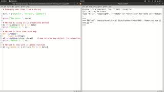 You can remove new lines from a string | Python